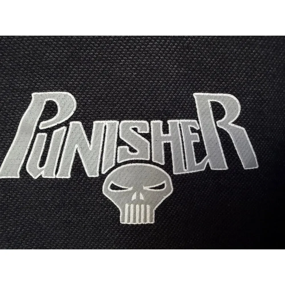 Marvel Punisher Hoodie Mens 2XL Black Camo Skull Graphic Zip Up Streetwear